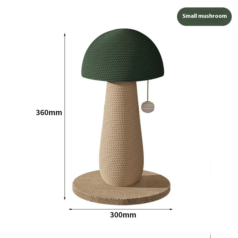 Mushroom Sisal Cat Scratching Post β Wear-Resistant Cat Scratch Board