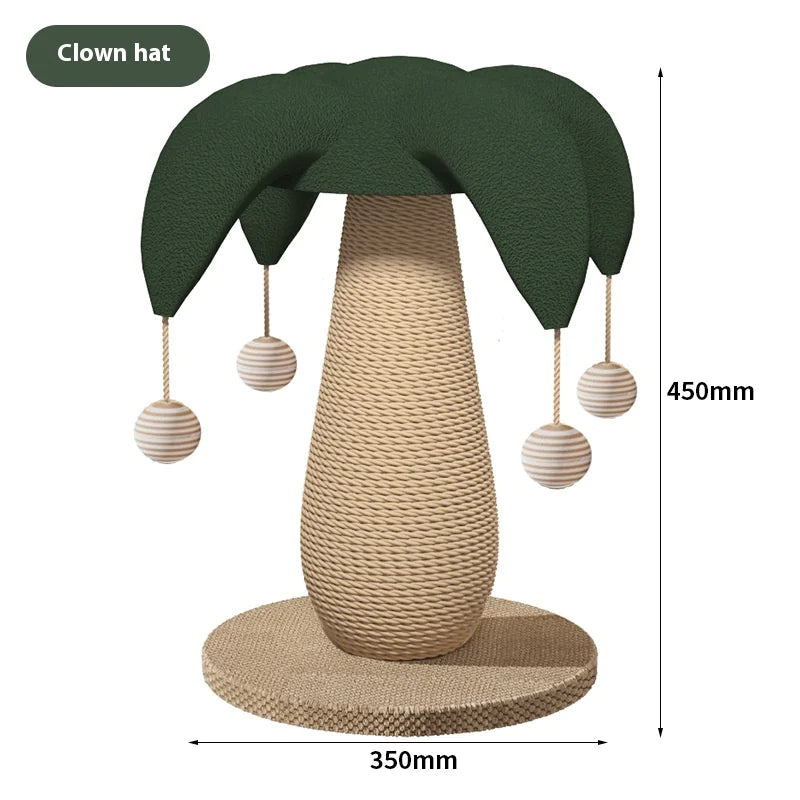 Mushroom Sisal Cat Scratching Post β Wear-Resistant Cat Scratch Board