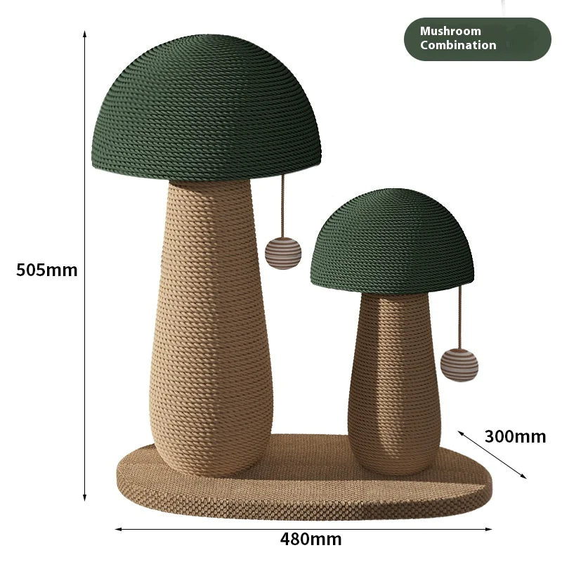 Mushroom Sisal Cat Scratching Post β Wear-Resistant Cat Scratch Board