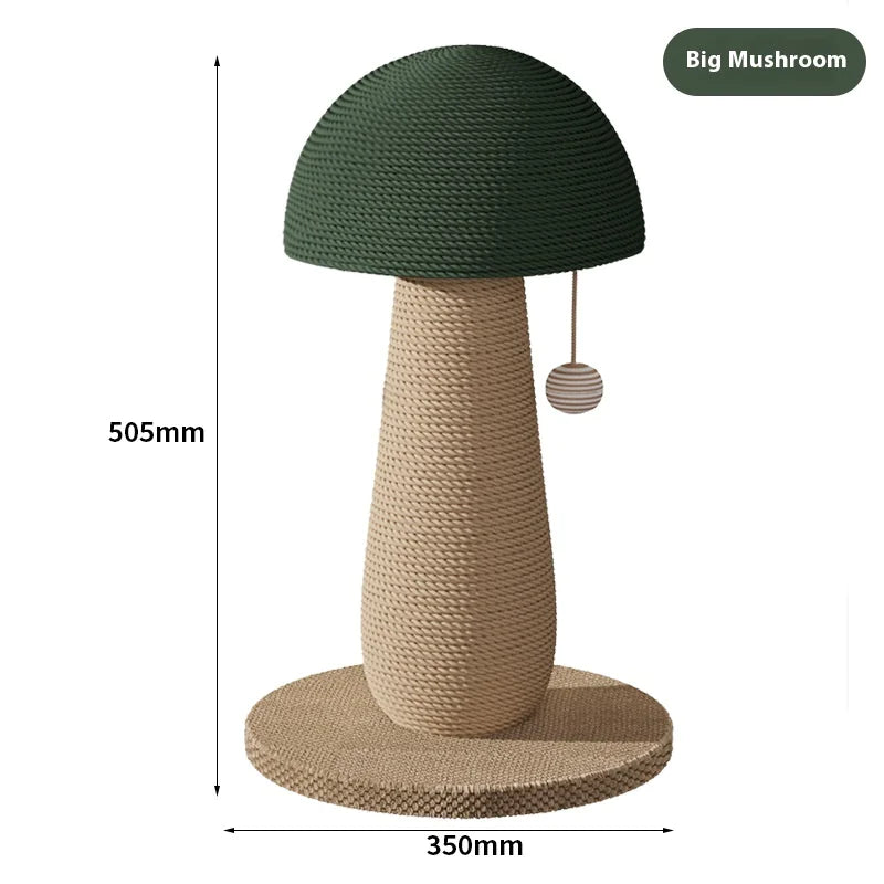 Mushroom Sisal Cat Scratching Post β Wear-Resistant Cat Scratch Board