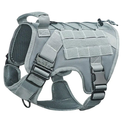 Adjustable Camouflage Tactical Nylon Dog Harness & Leash