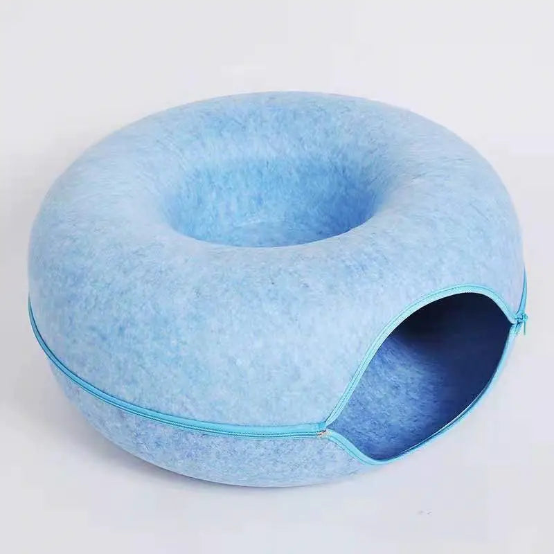 Pet Cat Bed Warm Felt Fabric with Anti-Scratch Mat