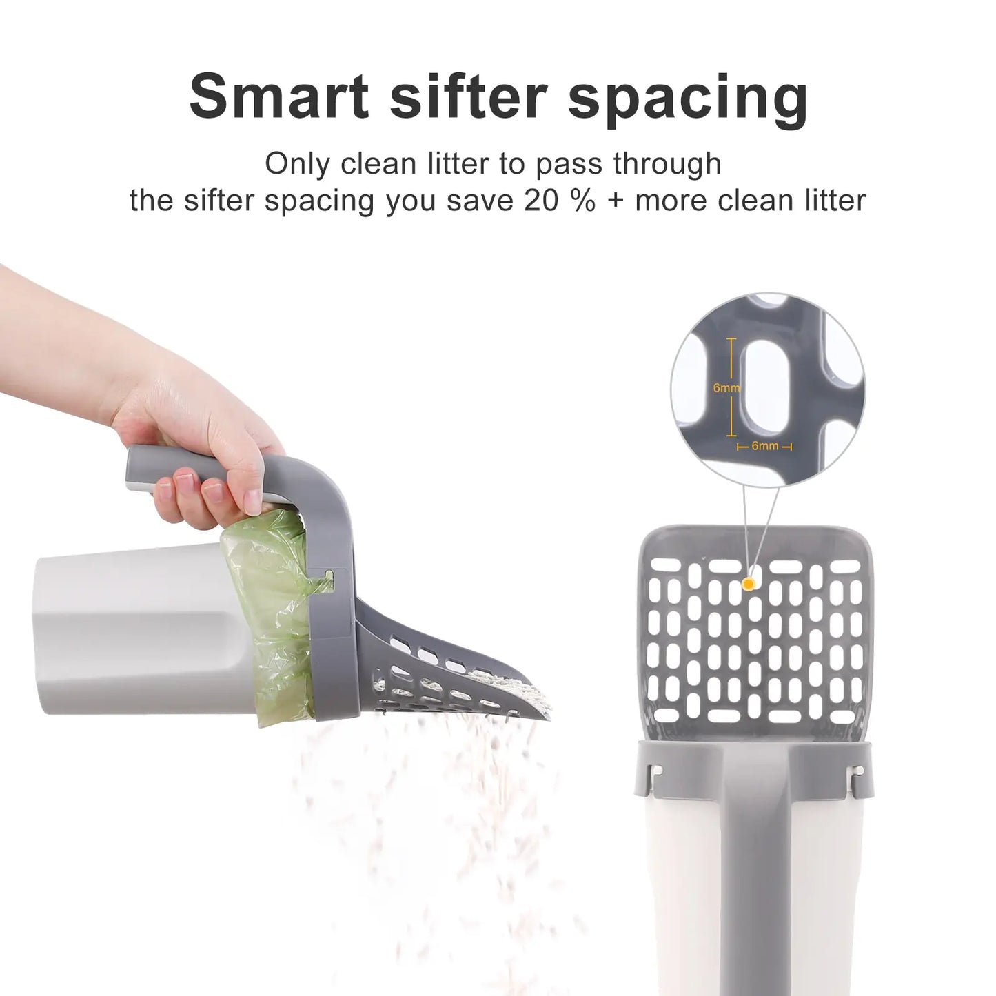 Portable Cat Litter Scoop with Integrated Filter