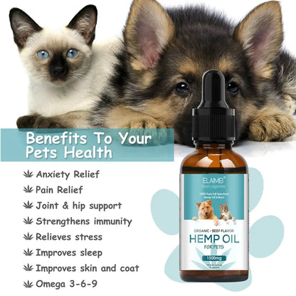 Pet Hemp Oil, Hemp Seed Oil for Dog Coat Care