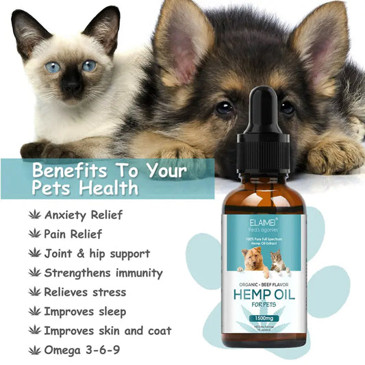 Pet Hemp Oil, Hemp Seed Oil for Dog Coat Care