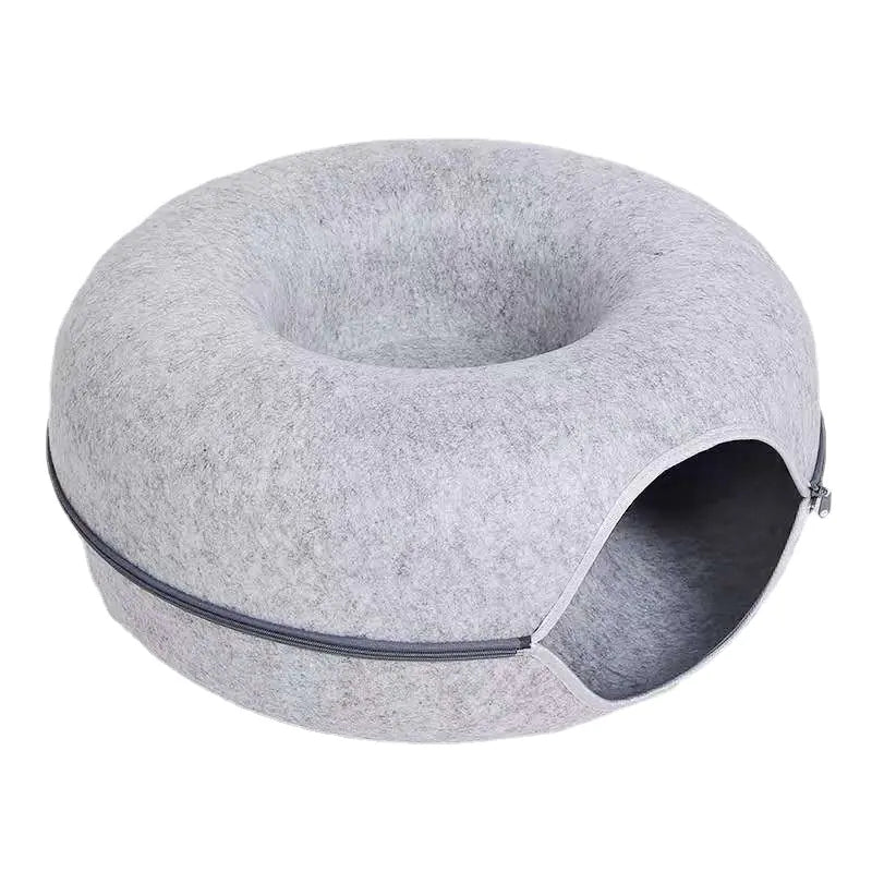 Pet Cat Bed Warm Felt Fabric with Anti-Scratch Mat