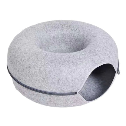 Pet Cat Bed Warm Felt Fabric with Anti-Scratch Mat