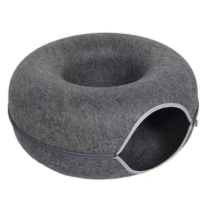 Pet Cat Bed Warm Felt Fabric with Anti-Scratch Mat