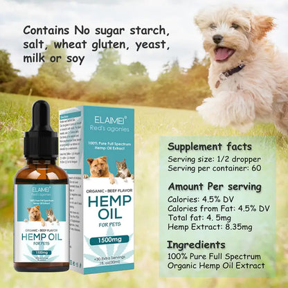 Pet Hemp Oil, Hemp Seed Oil for Dog Coat Care