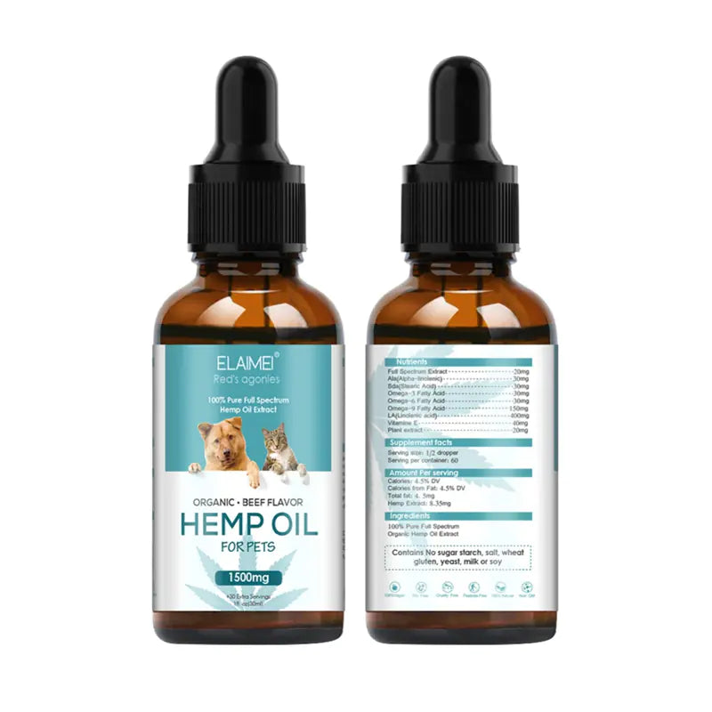 Pet Hemp Oil, Hemp Seed Oil for Dog Coat Care