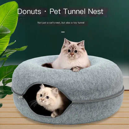 Pet Cat Bed Warm Felt Fabric with Anti-Scratch Mat