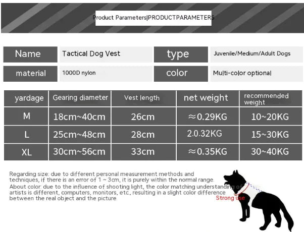 Adjustable Camouflage Tactical Nylon Dog Harness & Leash