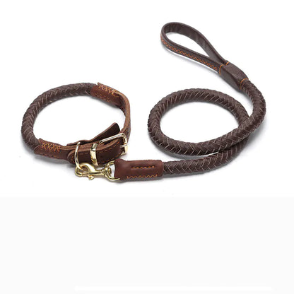 Leather Dog Leash for Medium and Large Breeds