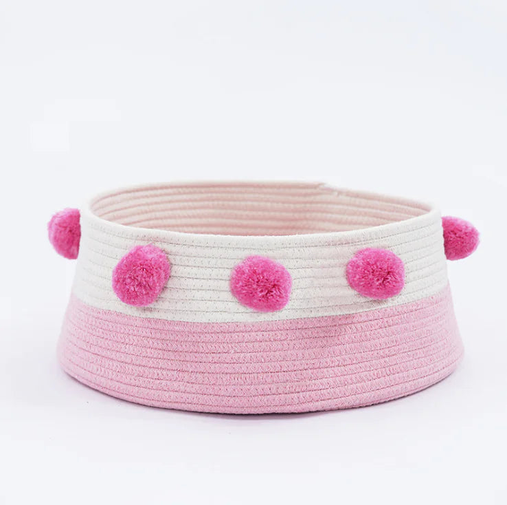 Nordic Cat Bed for All Seasons - Cotton Pet Basket