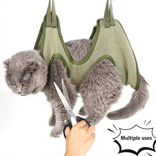 Cat Grooming Restraint Bag and Beauty Supplies Set