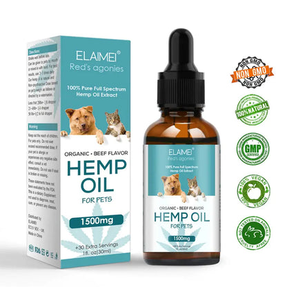Pet Hemp Oil, Hemp Seed Oil for Dog Coat Care