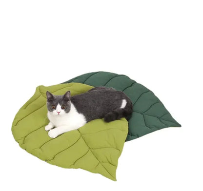 Leaf-Shaped Double-Sided Cat & Dog Floor Mattress Bed