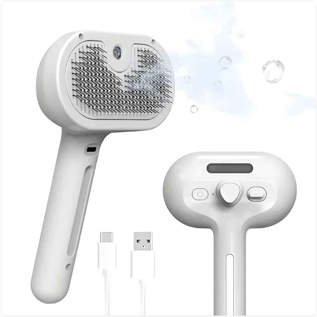 Chevaroo 3-in-1 Self-Cleaning Steam Pet Brush